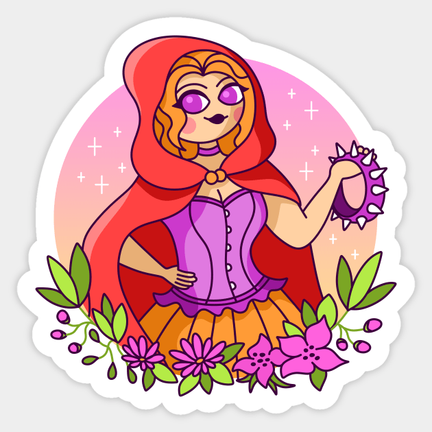 Red Riding Hood, Wolf Whisperer Sticker by sombrasblancas
